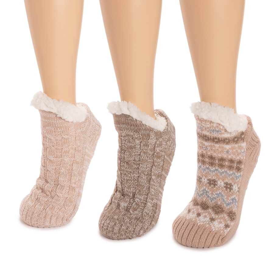 Image 102928_ALTMORE5.jpg, Product 102-928 / Price $19.33, Muk Luks Women's Aloe Infused Shortie Cabin Socks (set of 3) from Muk Luks on TSC.ca's Fashion department