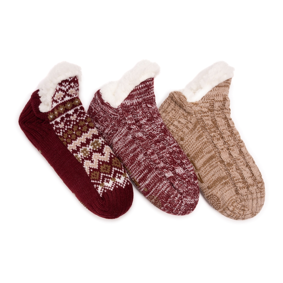 Image 102928_BGDY.jpg, Product 102-928 / Price $19.33, Muk Luks Women's Aloe Infused Shortie Cabin Socks (set of 3) from Muk Luks on TSC.ca's Fashion department