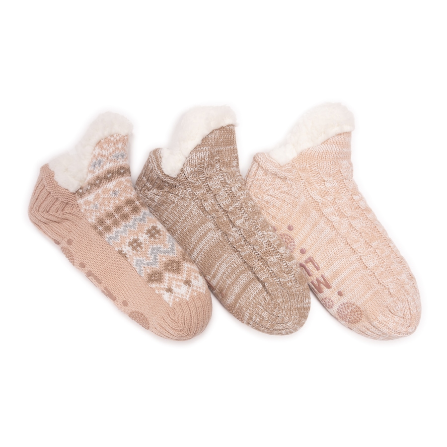 Image 102928_BUH.jpg, Product 102-928 / Price $19.33, Muk Luks Women's Aloe Infused Shortie Cabin Socks (set of 3) from Muk Luks on TSC.ca's Fashion department
