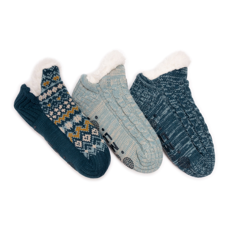 Image 102928_DTL.jpg, Product 102-928 / Price $19.33, Muk Luks Women's Aloe Infused Shortie Cabin Socks (set of 3) from Muk Luks on TSC.ca's Fashion department