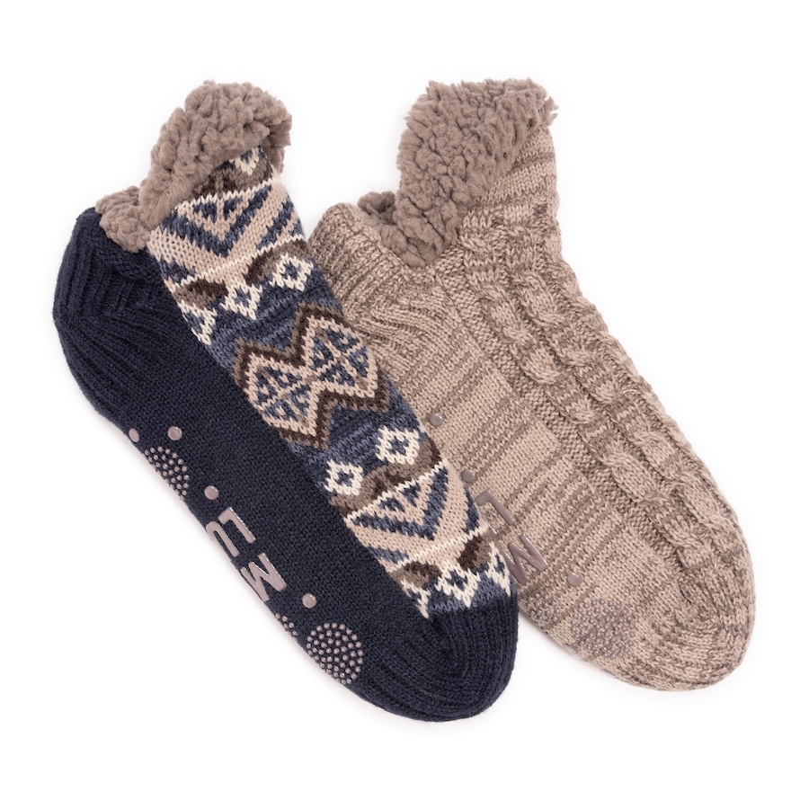 Image 102929_NVY.jpg, Product 102-929 / Price $19.88, Muk Luks Men's Aloe Infused Shortie Cabin Socks (set of 2) from Muk Luks on TSC.ca's Fashion department