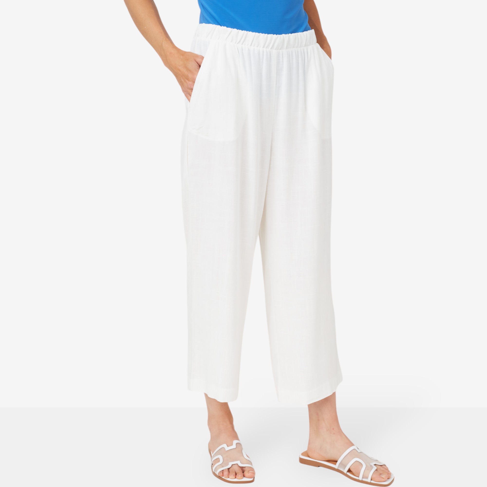 Mr. Max Magic Linen Wide Leg Crop Pant - TSC.ca