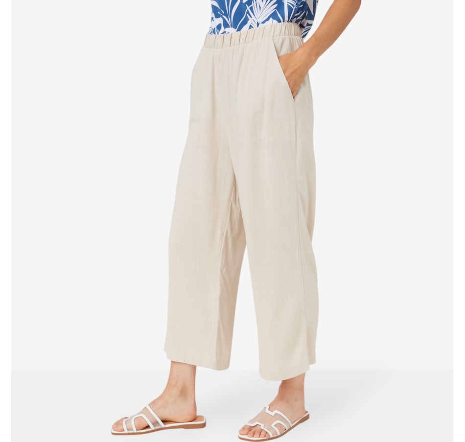 Image 102952_NAT.jpg, Product 102-952 / Price $24.33, Mr. Max Magic Linen Wide Leg Crop Pant from Mr. Max on TSC.ca's Fashion department