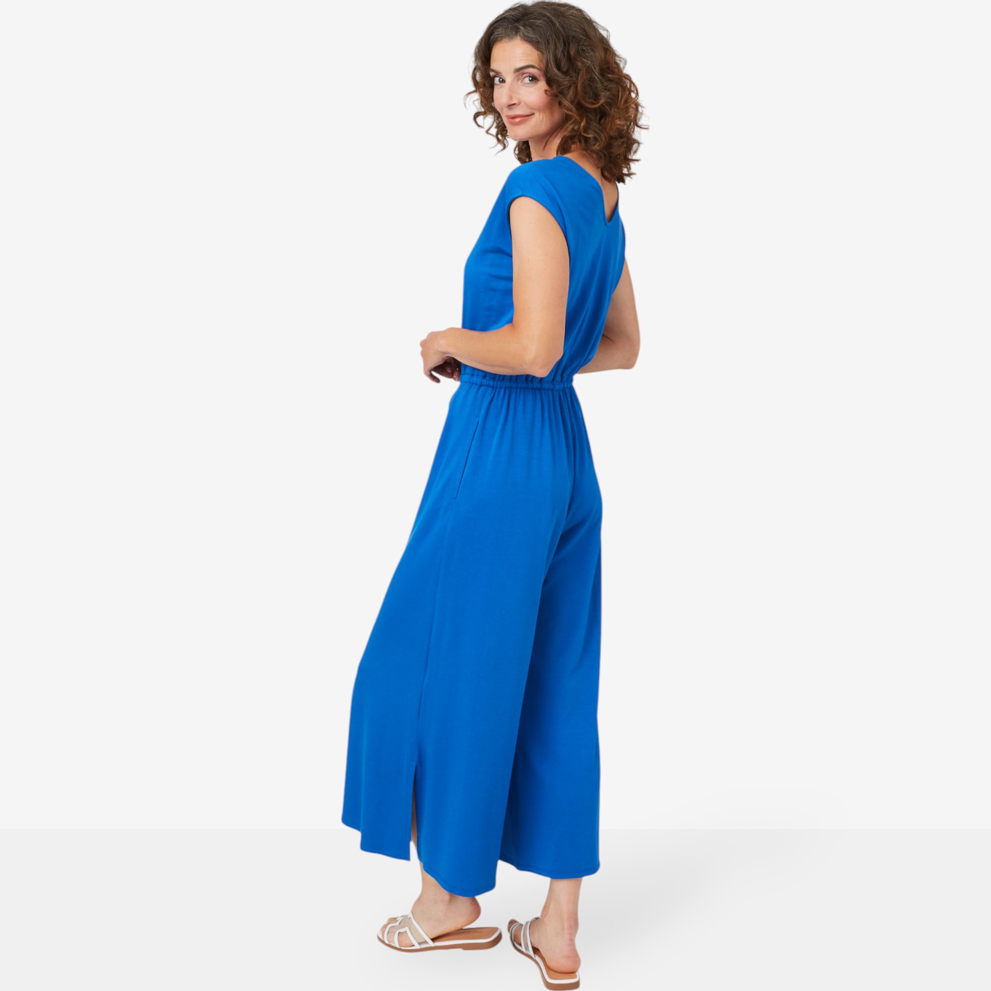 Mr. Max Bamboo Cotton Cap Sleeve Crop Jumpsuit - TSC.ca