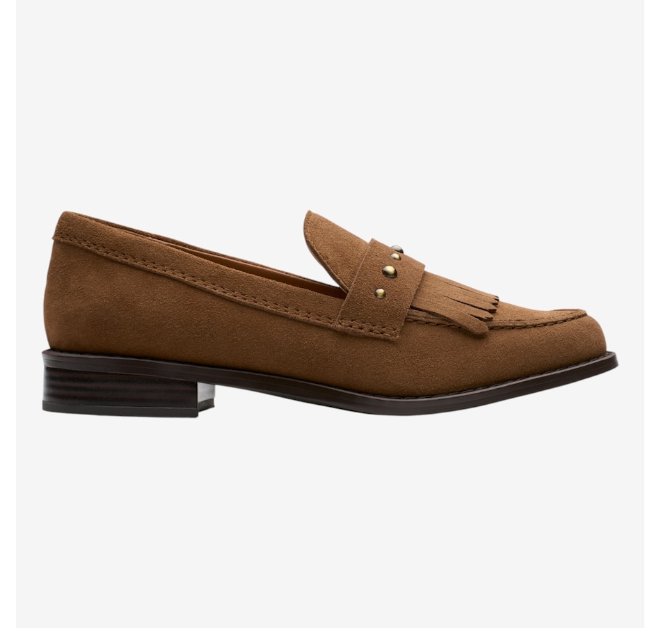 Image 102976_ALTMORE1.jpg, Product 102-976 / Price $150.00, Clarks Hana Suede Loafer from Clarks Footwear on TSC.ca's Shoes department