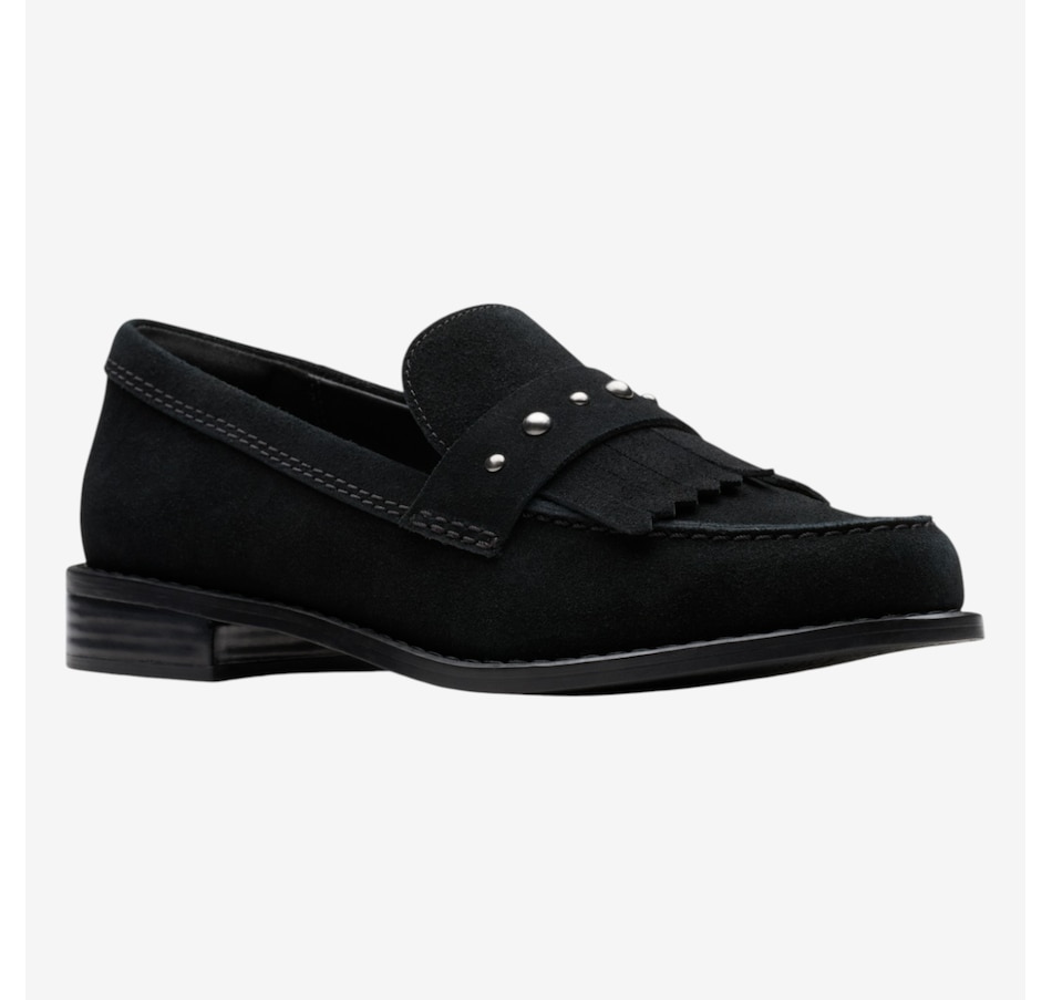 Image 102976_BLK.jpg, Product 102-976 / Price $150.00, Clarks Hana Suede Loafer from Clarks Footwear on TSC.ca's Shoes department