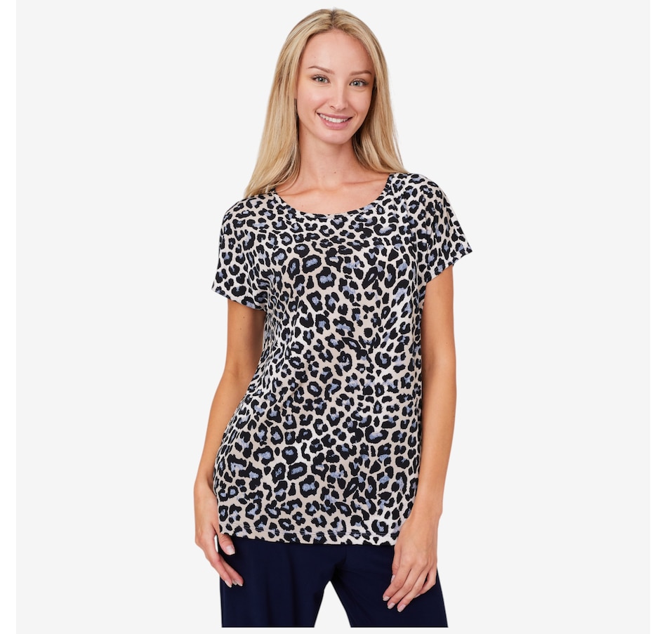 Image 103004_BLLP.jpg, Product 103-004 / Price $34.88, Kim & Co. Printed Brazil Knit Signature Short Sleeve Top from Kim & Co. on TSC.ca's Fashion department