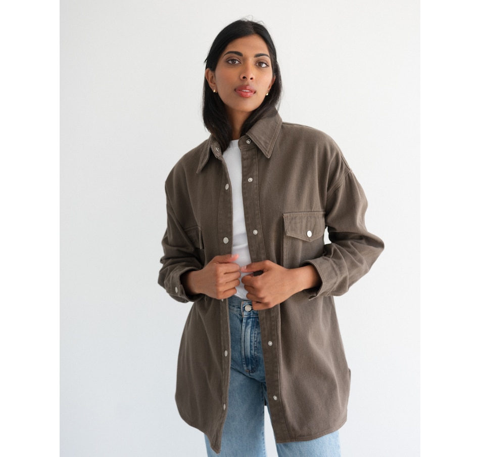 Image 103014_ALTMORE6.jpg, Product 103-014 / Price $175.00, Brunette The Label Shania Denim Jacket from Brunette The Label on TSC.ca's Fashion department