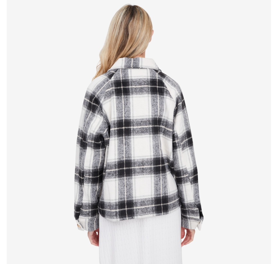 Image 103017_ALTMORE11.jpg, Product 103-017 / Price $209.00, Brunette The Label Plaid Jacket With Gold Buttons from Brunette The Label on TSC.ca's Fashion department