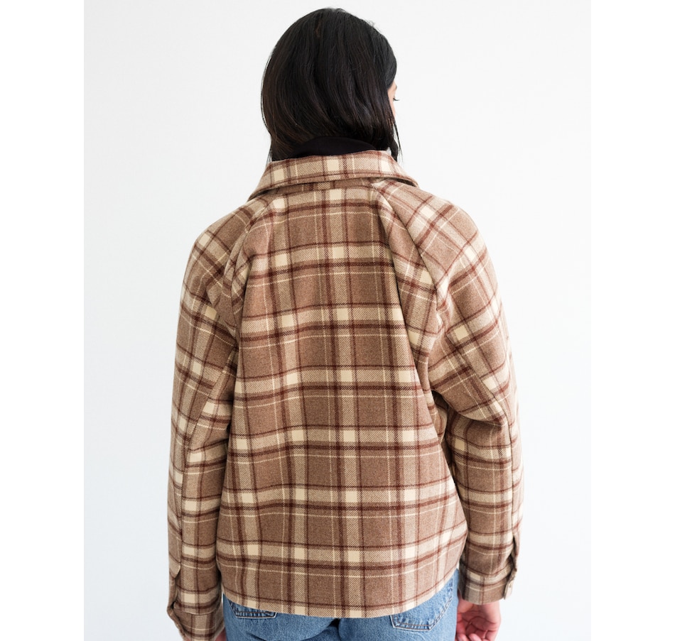 Image 103017_ALTMORE2.jpg, Product 103-017 / Price $209.00, Brunette The Label Plaid Jacket With Gold Buttons from Brunette The Label on TSC.ca's Fashion department