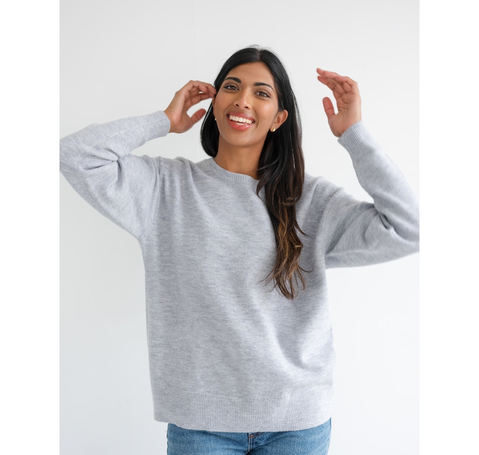 Image 103019_ALTMORE1.jpg, Product 103-019 / Price $149.00, Brunette The Label Oversized Knitted Crew Neck Sweater from Brunette The Label on TSC.ca's Fashion department