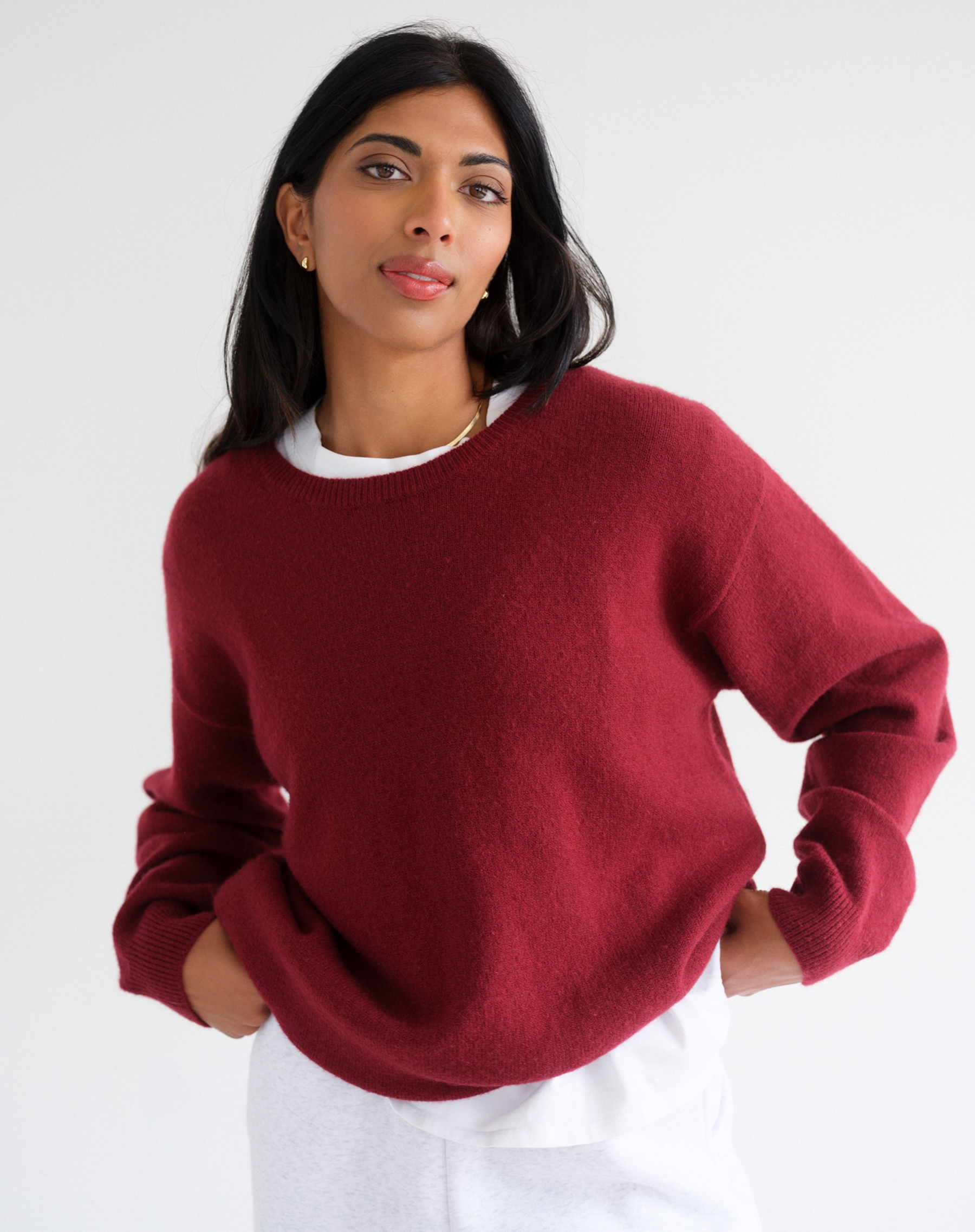 Brunette The Label Oversized Knitted Crew Neck Sweater - TSC.ca