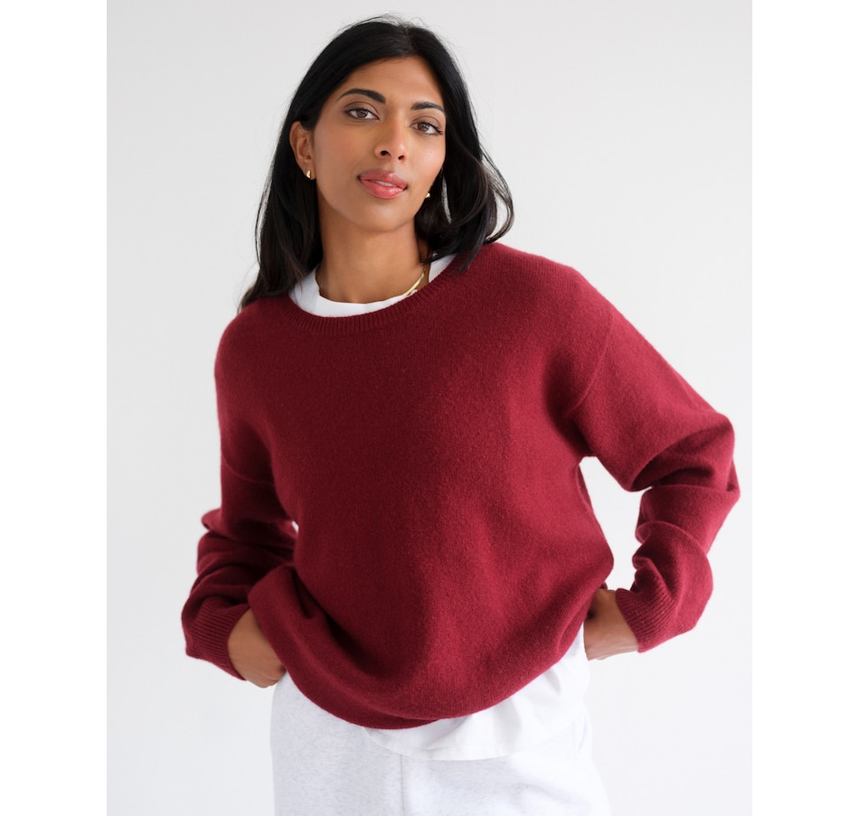 Image 103019_BGDY.jpg, Product 103-019 / Price $149.00, Brunette The Label Oversized Knitted Crew Neck Sweater from Brunette The Label on TSC.ca's Fashion department