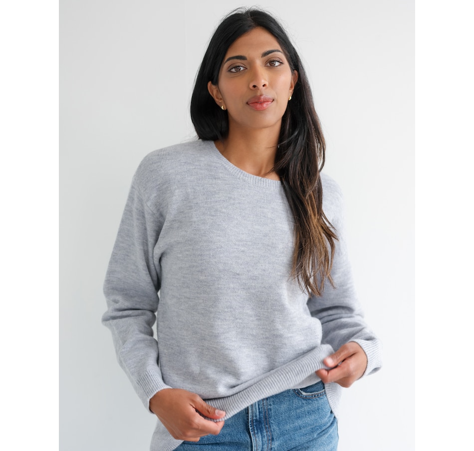 Image 103019_GYG.jpg, Product 103-019 / Price $149.00, Brunette The Label Oversized Knitted Crew Neck Sweater from Brunette The Label on TSC.ca's Fashion department