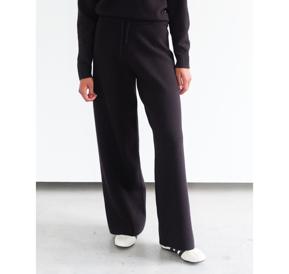 Image 103023_BLK.jpg, Product 103-023 / Price $136.00, Brunette The Label Knitted Wide Leg Pant from Brunette The Label on TSC.ca's Fashion department