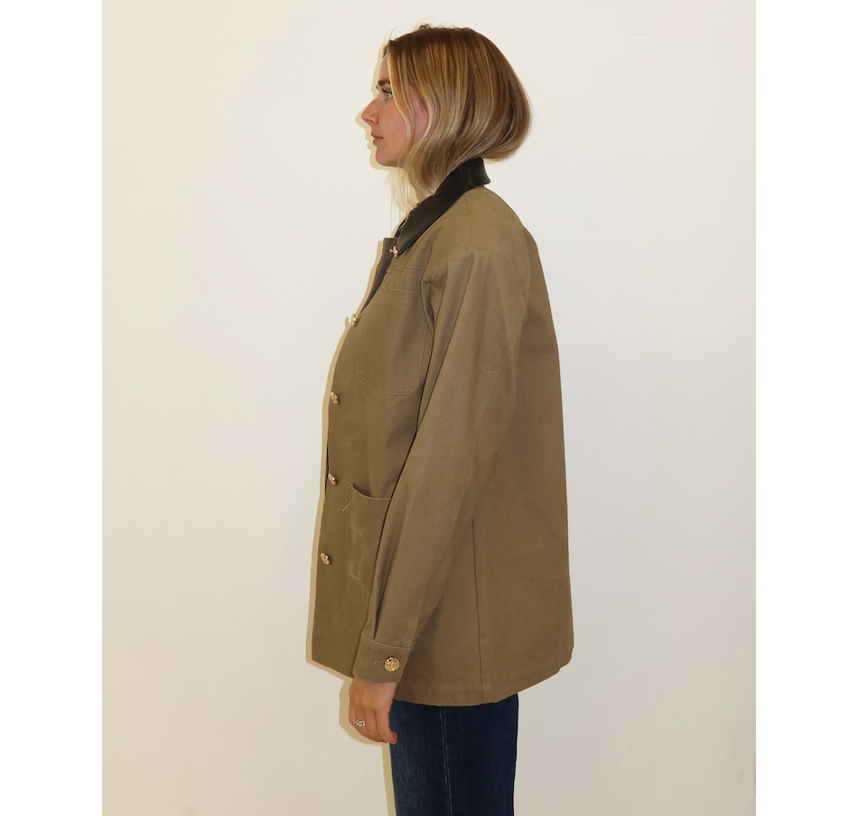 Image 103024_ALTMORE2.jpg, Product 103-024 / Price $199.00, Brunette The Label Barn Jacket with Gold Buttons from Brunette The Label on TSC.ca's Fashion department