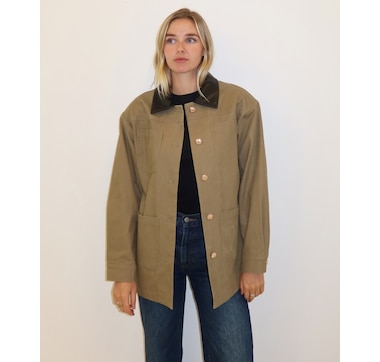 Brunette The Label Barn Jacket with Gold Buttons