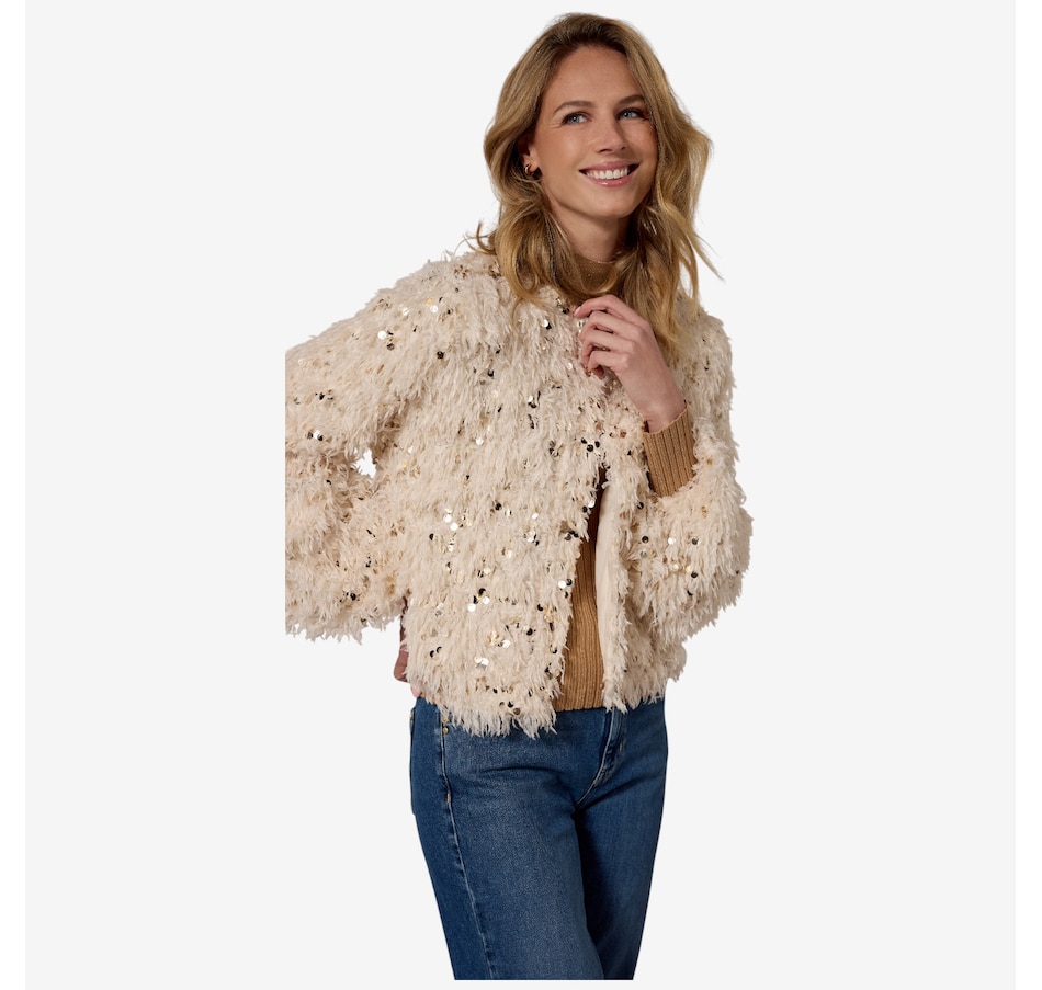 Image 103066_STN.jpg, Product 103-066 / Price $164.00, Tramontana Feathered Sequin Jacket from Tramontana on TSC.ca's Fashion department