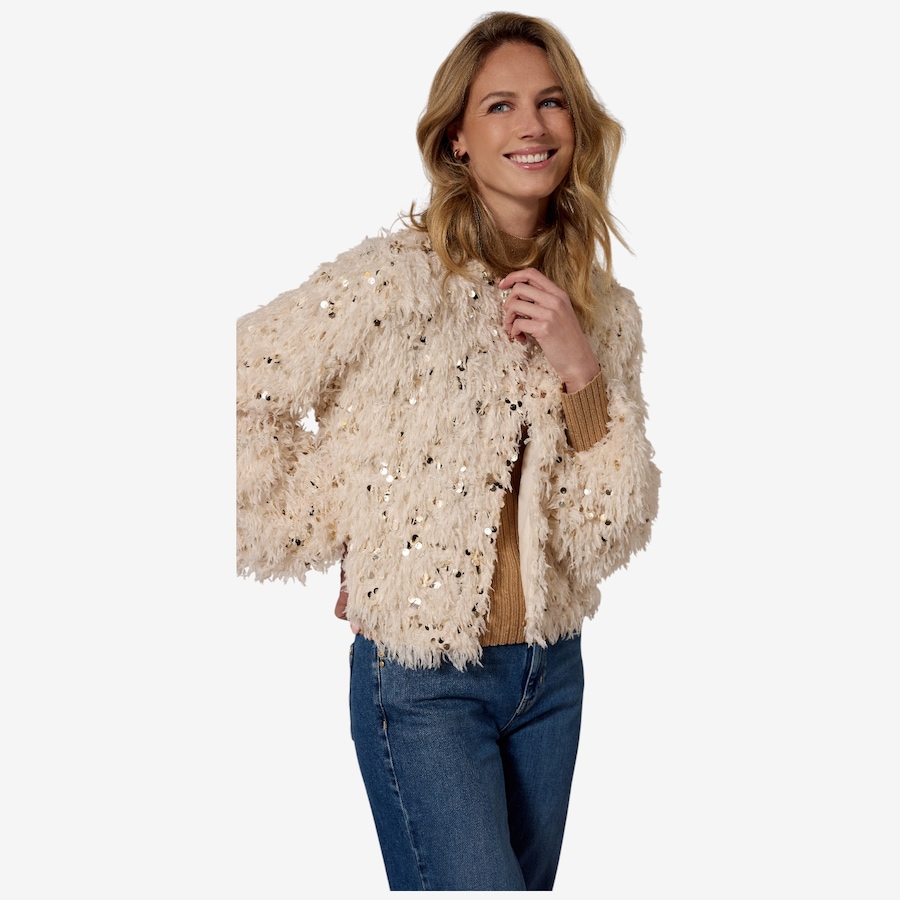 Image 103066_STN.jpg, Product 103-066 / Price $119.88, Tramontana Feathered Sequin Jacket from Tramontana on TSC.ca's Fashion department