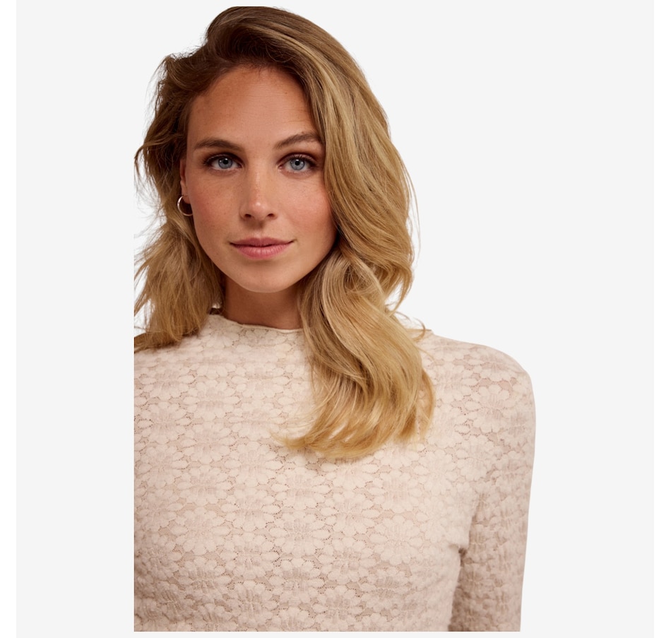Image 103068_ALTMORE3.jpg, Product 103-068 / Price $49.88, Tramontana Flared Sleeve Brushed Lace Top from Tramontana on TSC.ca's Fashion department