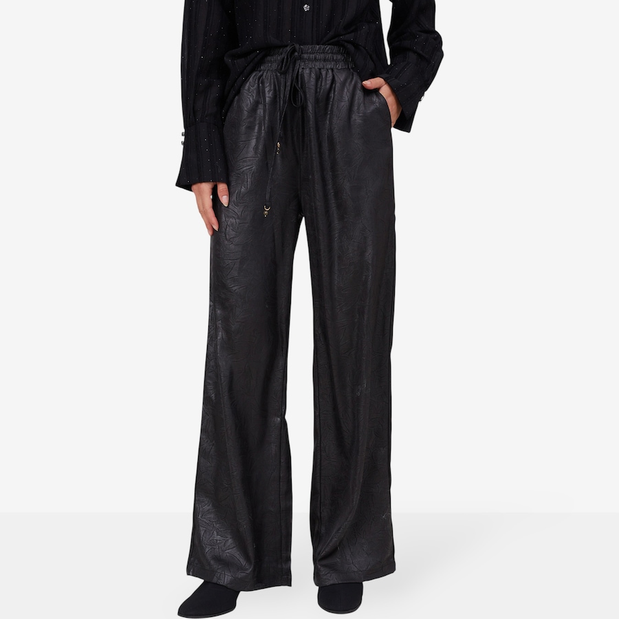 Image 103074_BLK.jpg, Product 103-074 / Price $49.33, Tramontana Leather Look Wide Leg Pant from Tramontana on TSC.ca's Fashion department