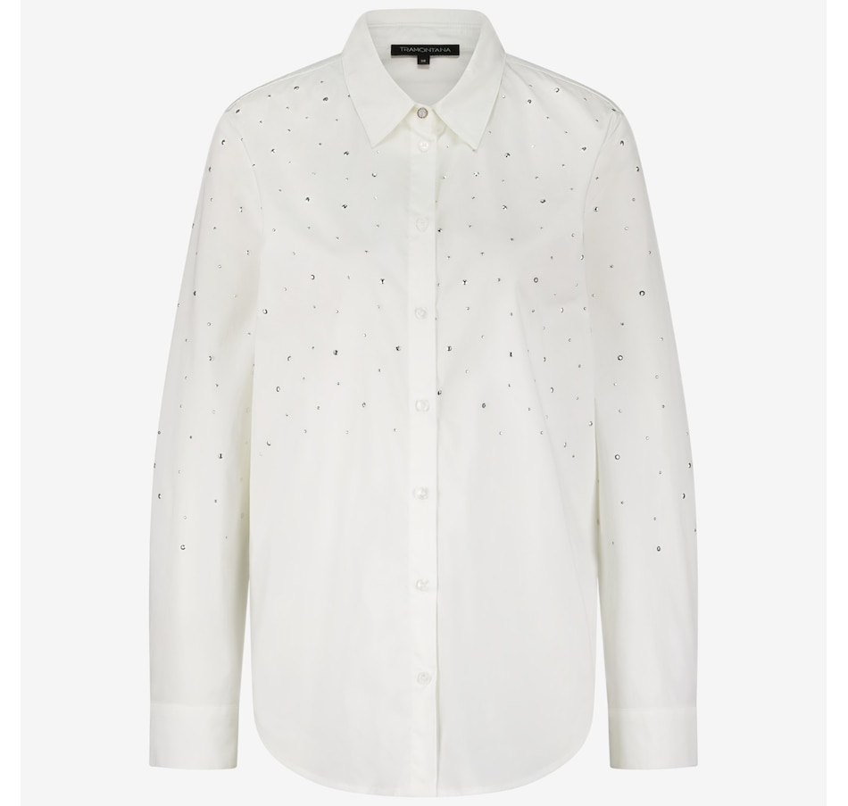 Image 103075_ALTMORE1.jpg, Product 103-075 / Price $89.88, Tramontana Poplin Rhinestone Blouse from Tramontana on TSC.ca's Fashion department
