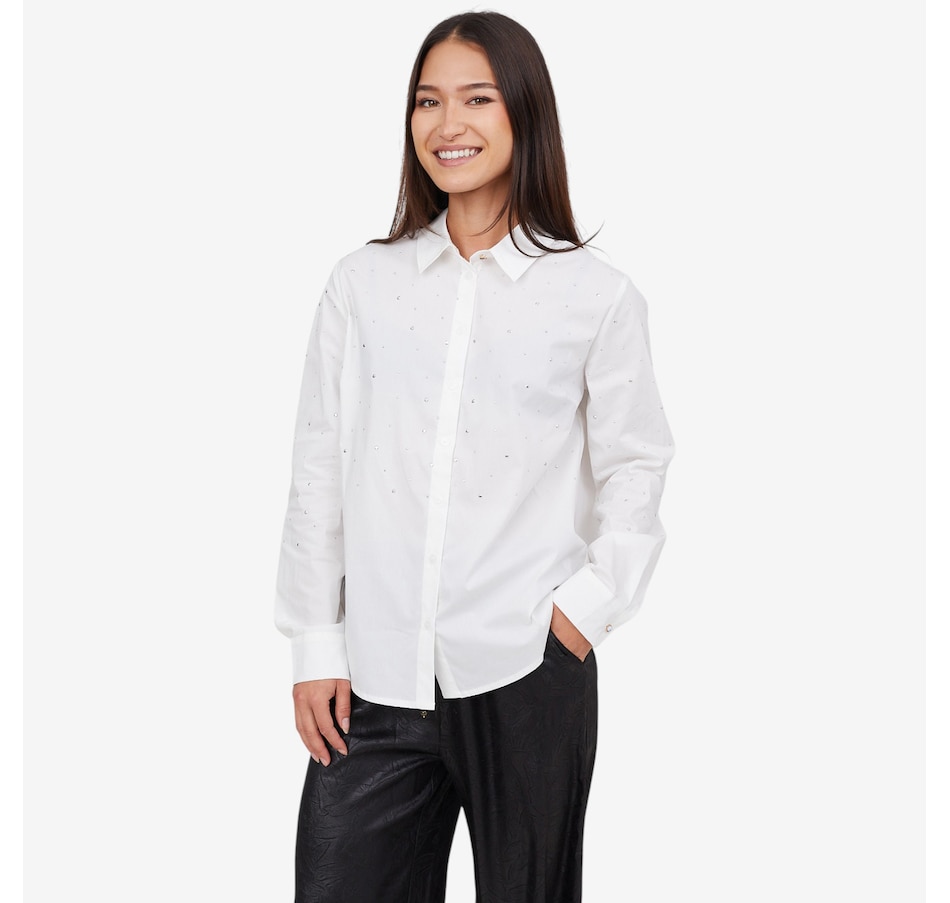 Image 103075_ALTMORE6.jpg, Product 103-075 / Price $89.88, Tramontana Poplin Rhinestone Blouse from Tramontana on TSC.ca's Fashion department