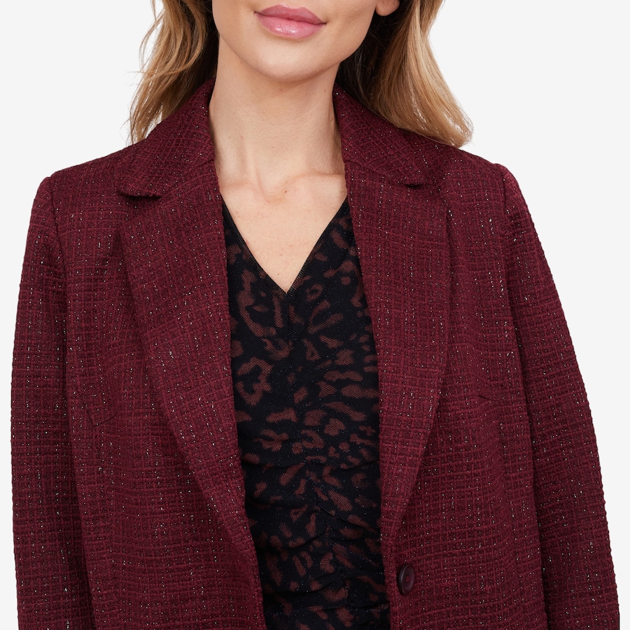 Image 103081_ALTMORE5.jpg, Product 103-081 / Price $89.33, Badgley Mischka Onyx Long Tweed Wrap Blazer with Detachable Fur Collar from Badgley Mischka on TSC.ca's Fashion department