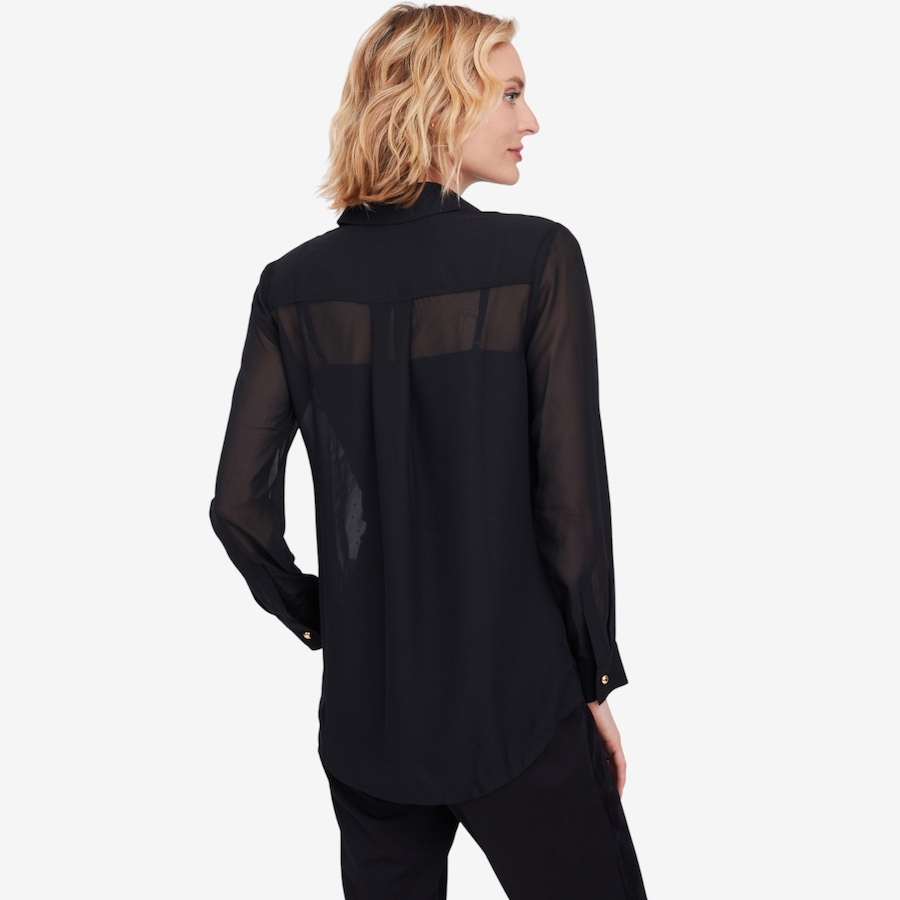 Image 103092_ALTMORE3.jpg, Product 103-092 / Price $19.33, Isaac Mizrahi Chiffon Embellished Button Down Shirt from Isaac Mizrahi New York on TSC.ca's Fashion department