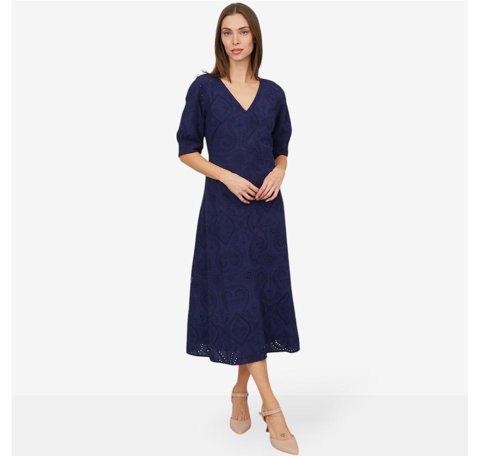 Image 103165_NVY.jpg, Product 103-165 / Price $94.88, Parker & Rowe Cotton Eyelet Dress from Parker & Rowe on TSC.ca's Fashion department