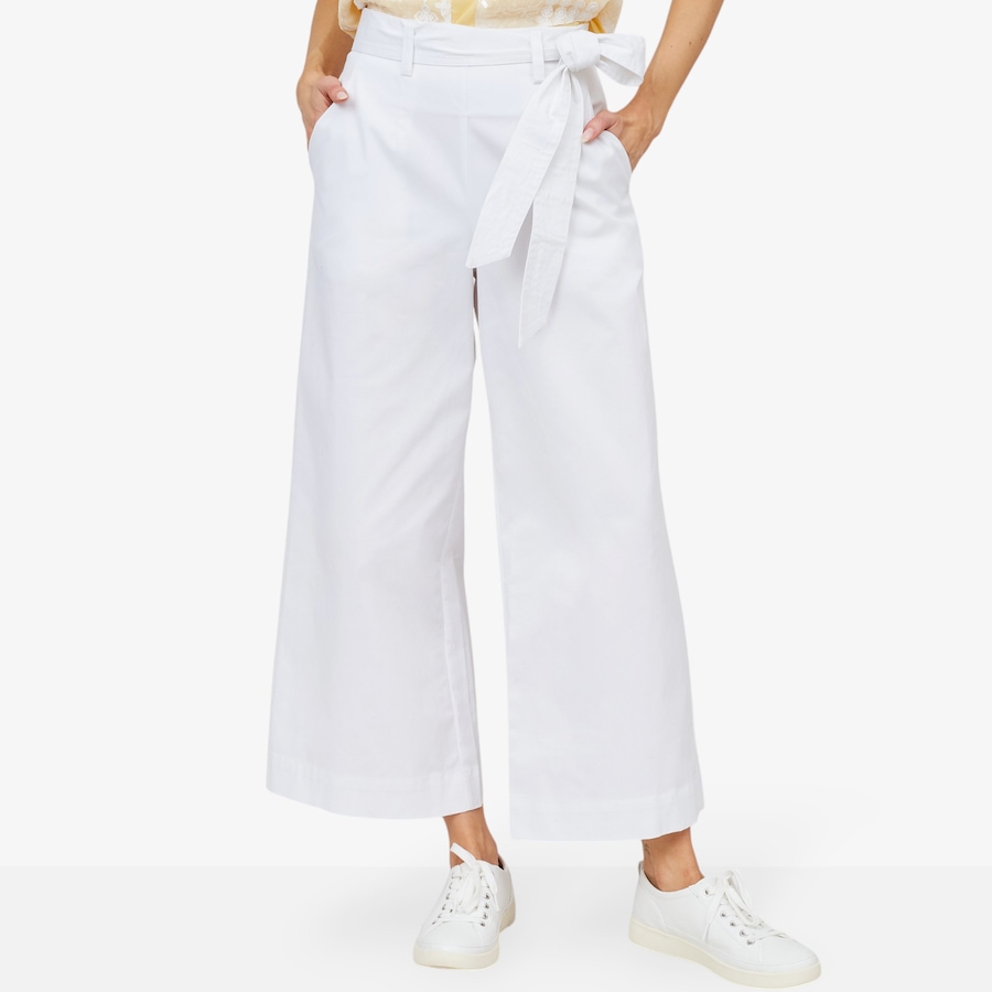 Image 103169_WHT.jpg, Product 103-169 / Price $39.33, Parker & Rowe Tie Belt Wide Leg Pant from Parker & Rowe on TSC.ca's Fashion department