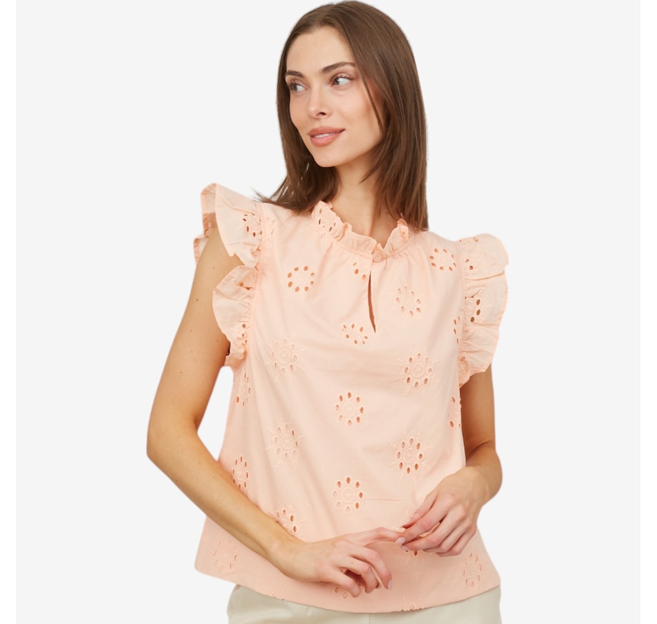 Parker & Rowe Eyelet Flutter Top