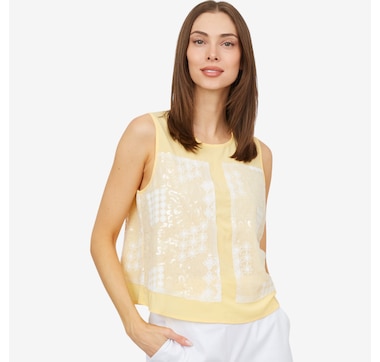 Product 103-173 / Price $79.00 , Parker & Rowe Appliqued Lace Shirt