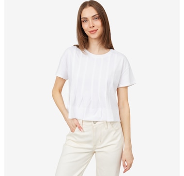 Product 103-178 / Price $89.00 , Parker & Rowe Pintucked Tee