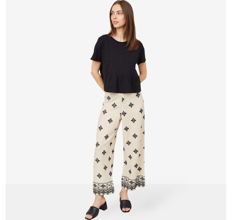 Image 103179_ALTMORE1.jpg, Product 103-179 / Price $79.88, Parker & Rowe Embroidered Wide Leg Pant from Parker & Rowe on TSC.ca's Fashion department