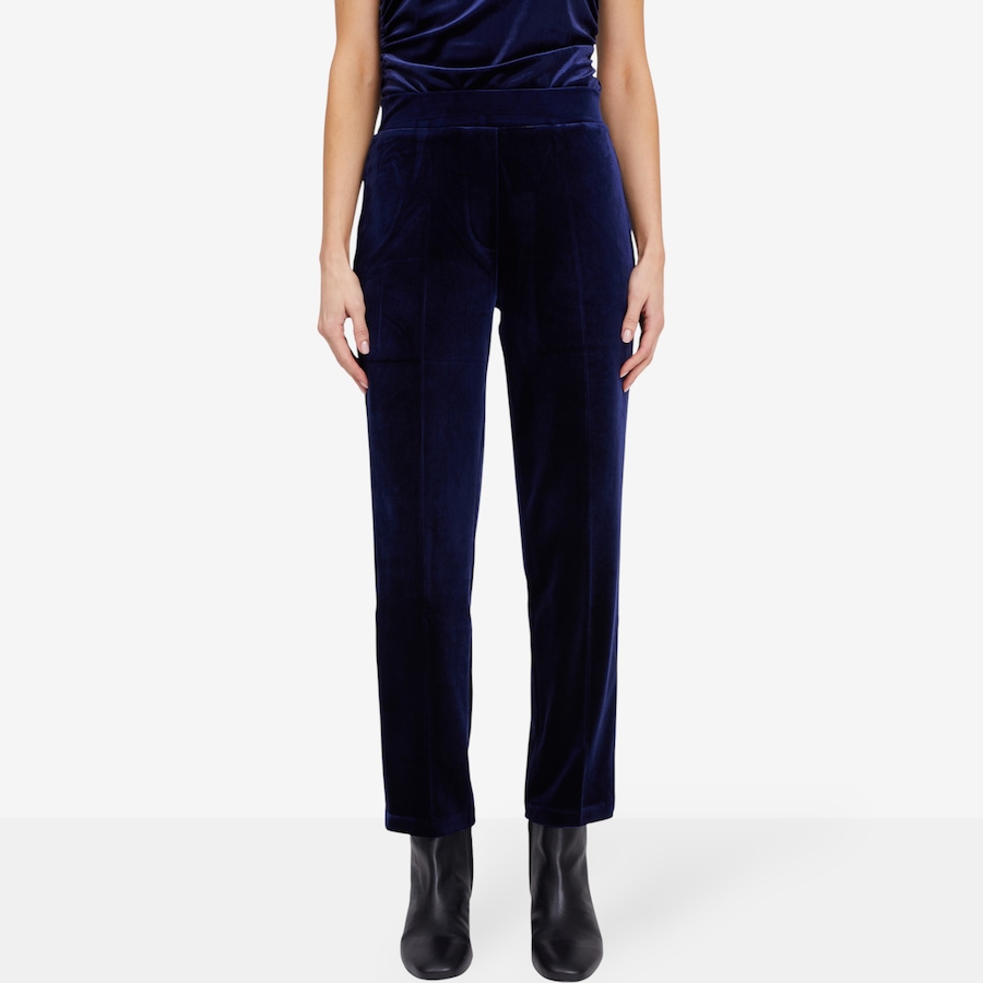 Image 103193_NVY.jpg, Product 103-193 / Price $29.33, Isaac Mizrahi Velvet Slim Leg Pull-On Pant from Isaac Mizrahi New York on TSC.ca's Fashion department