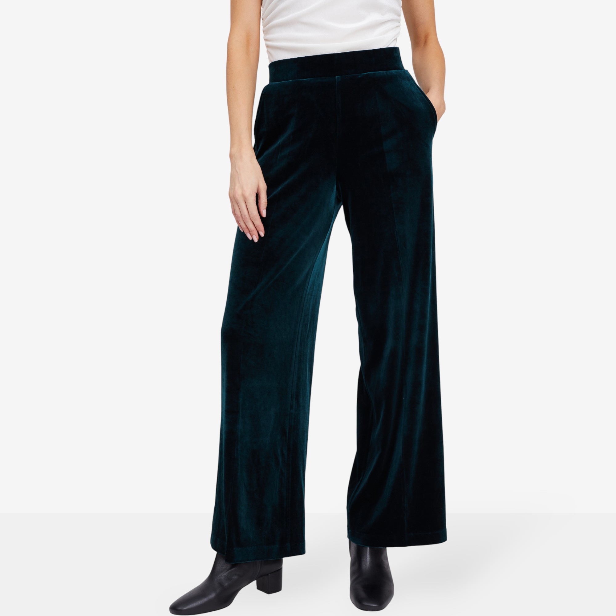 Isaac Mizrahi Velvet Wide Leg Pull-On Pant - TSC.ca