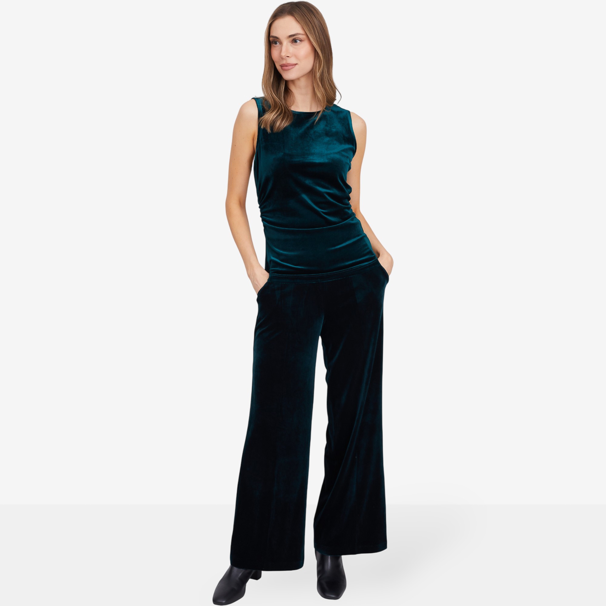 Isaac Mizrahi Velvet Wide Leg Pull-On Pant - TSC.ca