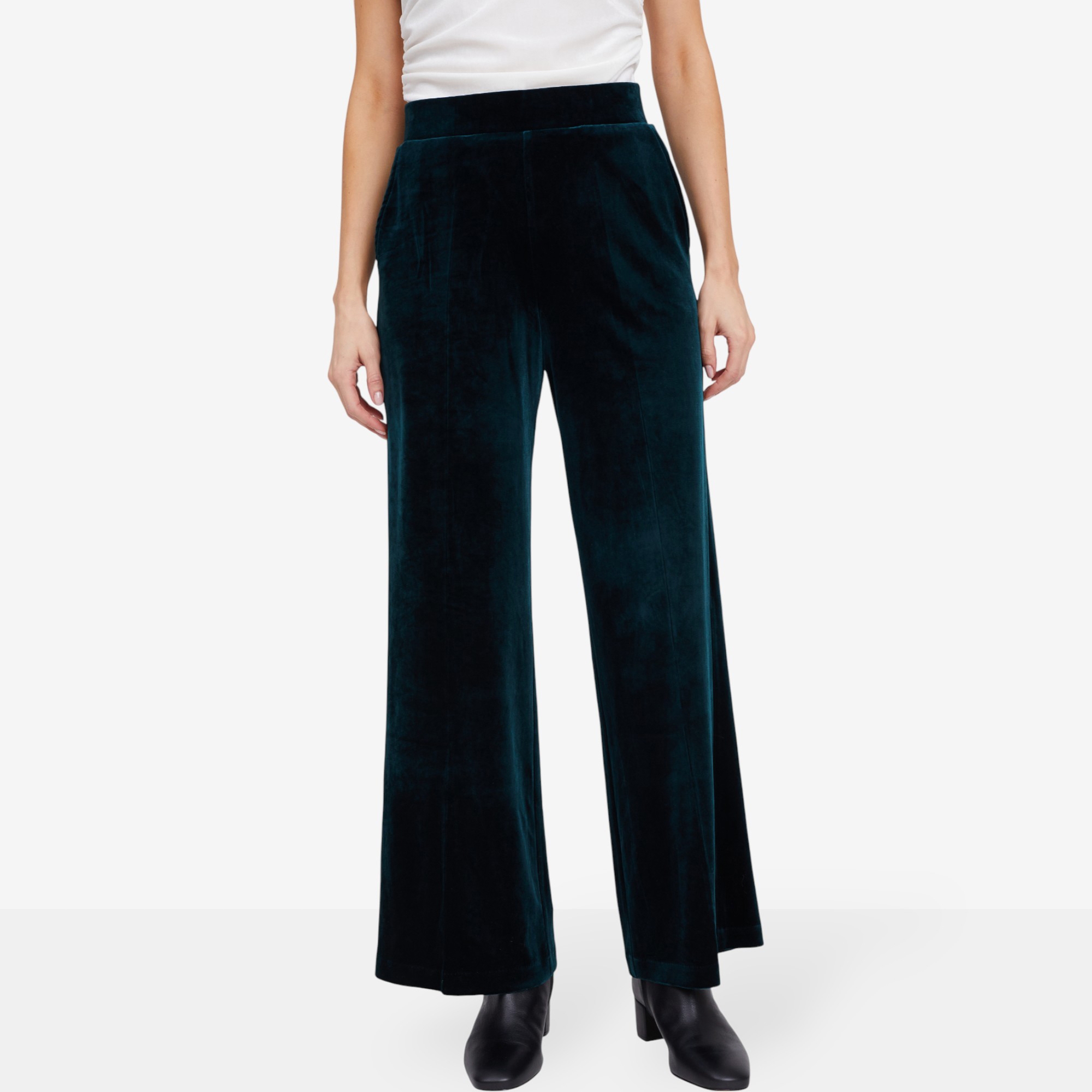 Isaac Mizrahi Velvet Wide Leg Pull-On Pant - TSC.ca