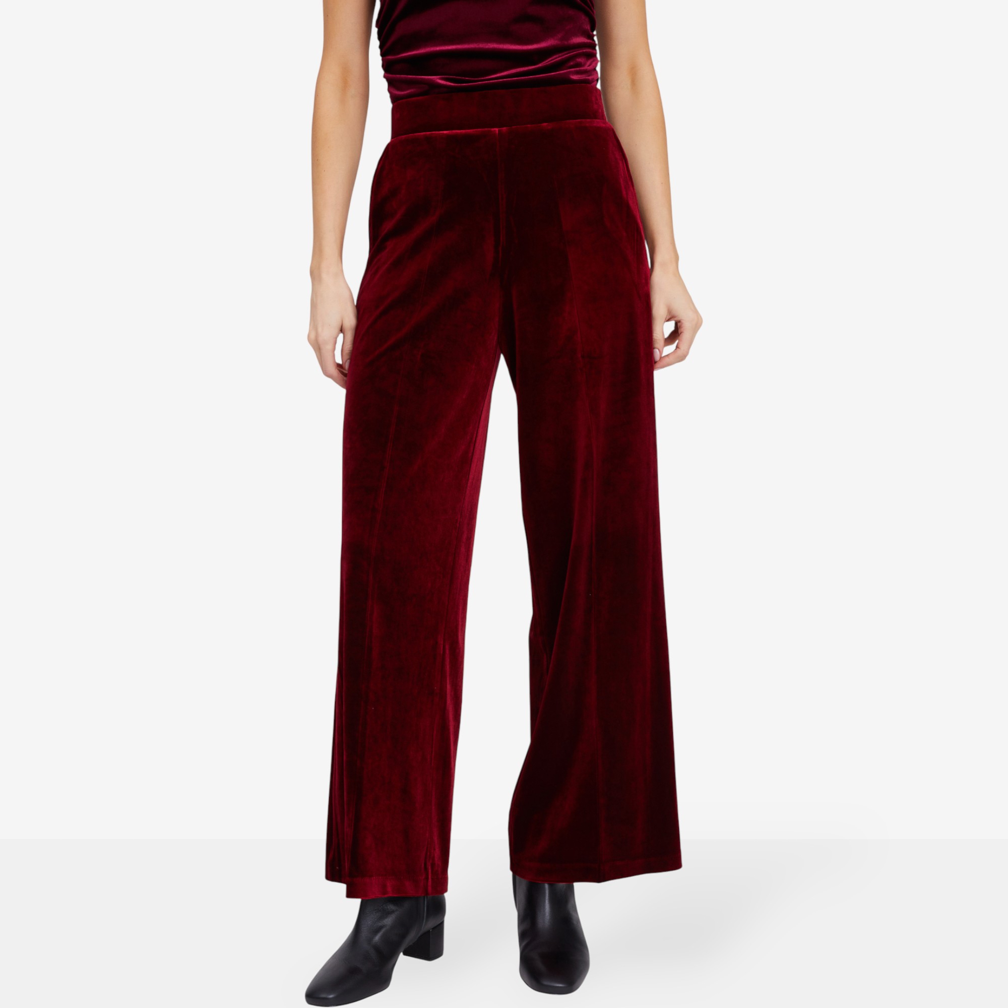 TA Isaac Mizrahi Velvet Wide Leg Pull-On Pant - TSC.ca
