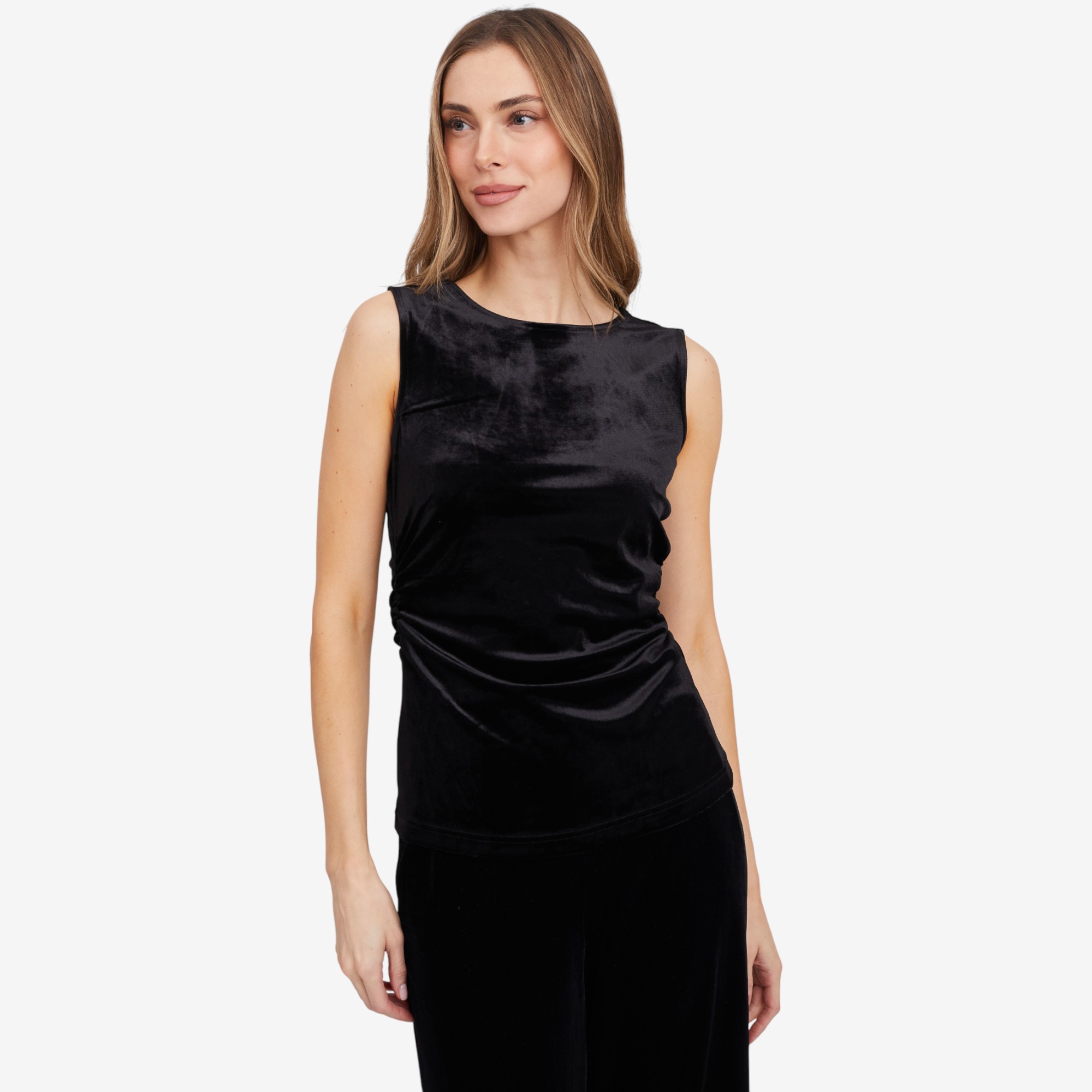Isaac Mizrahi Velvet Crew Neck Tank - TSC.ca