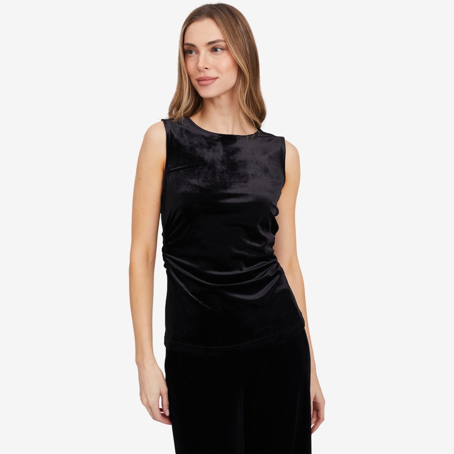 Image 103197_BLK.jpg, Product 103-197 / Price $9.33, Isaac Mizrahi Velvet Crew Neck Tank from Isaac Mizrahi New York on TSC.ca's Fashion department