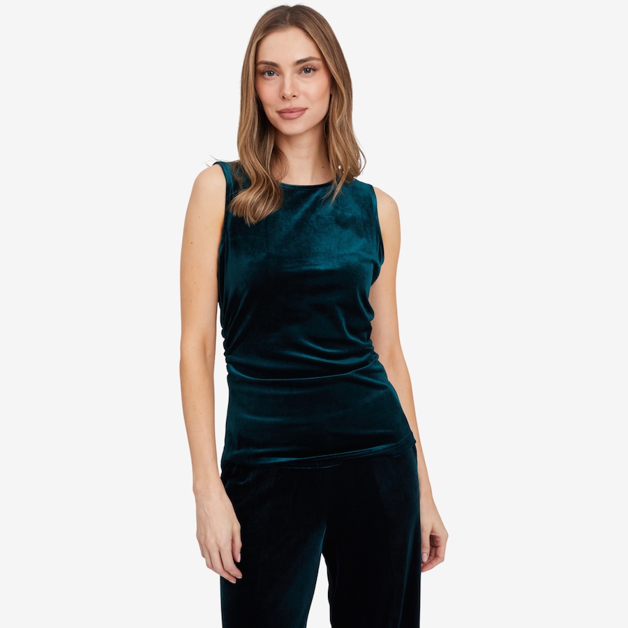 Image 103197_TLE.jpg, Product 103-197 / Price $9.33, Isaac Mizrahi Velvet Crew Neck Tank from Isaac Mizrahi New York on TSC.ca's Fashion department