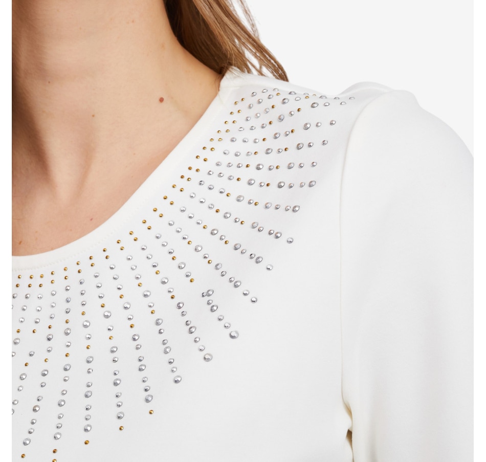 Image 103199_ALTMORE1.jpg, Product 103-199 / Price $74.99, Isaac Mizrahi Embellished T-Shirt from Isaac Mizrahi New York on TSC.ca's Fashion department