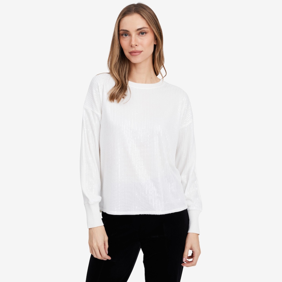 Image 103201_WHT.jpg, Product 103-201 / Price $24.33, Isaac Mizrahi Sequin Sweater from Isaac Mizrahi New York on TSC.ca's Fashion department