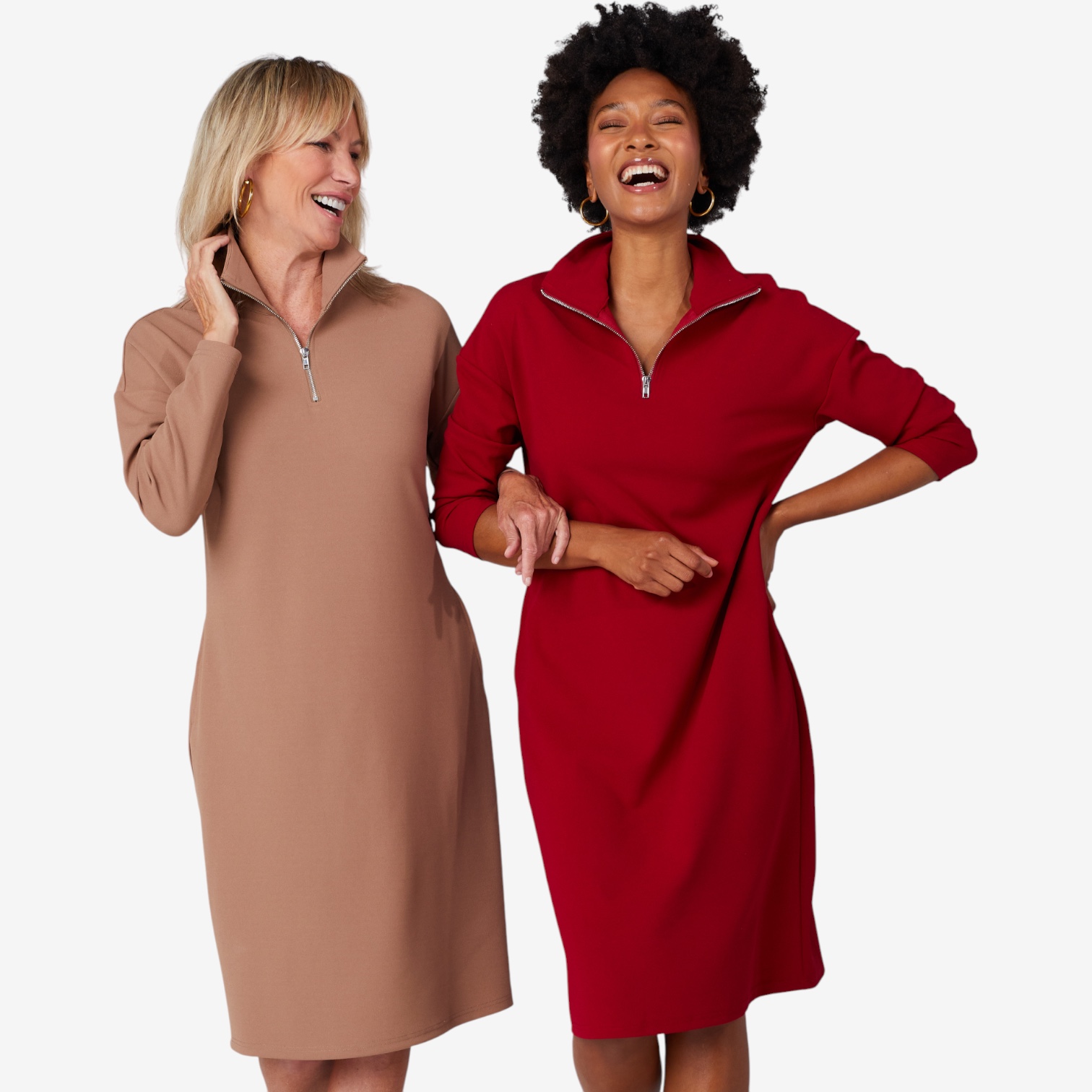 Brian Bailey 1/4 Zip Stand Collar Dress - TSC.ca