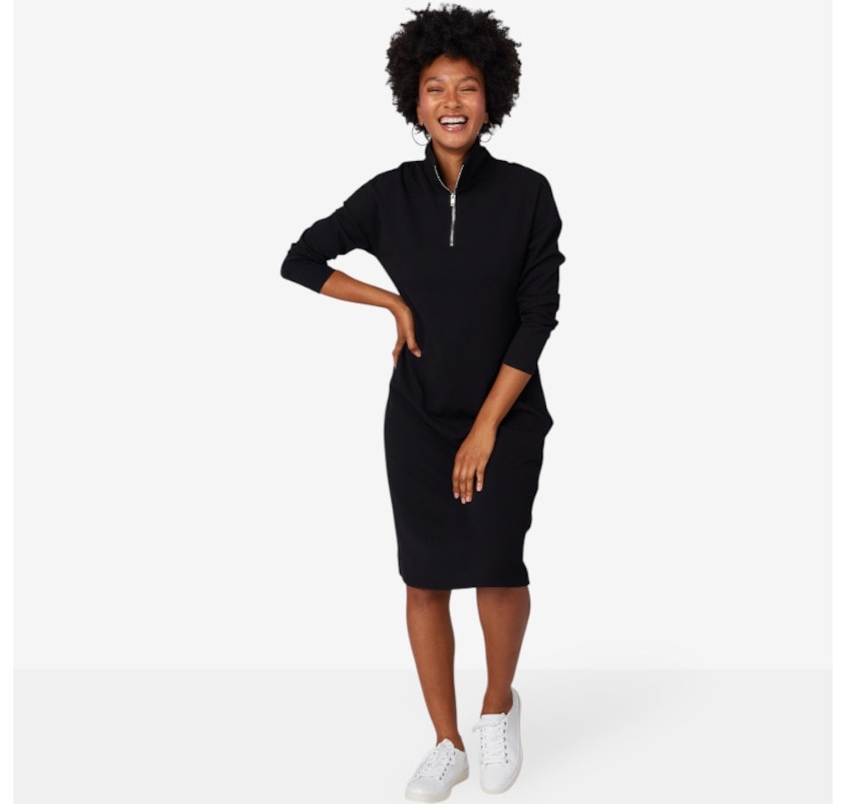 1/4 Zip Stand Collar Dress