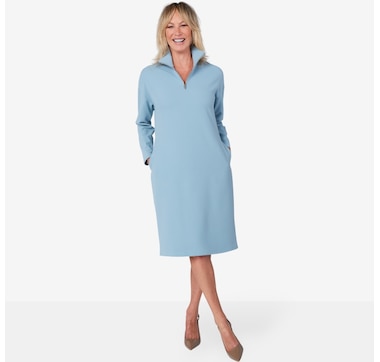 Brian Bailey 1/4 Zip Stand Collar Dress