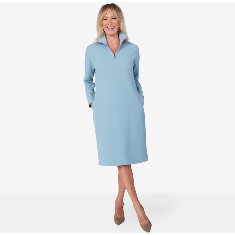 Image 103205_CED.jpg, Product 103-205 / Price $89.88, Brian Bailey 1/4 Zip Stand Collar Dress from Brian Bailey on TSC.ca's Fashion department