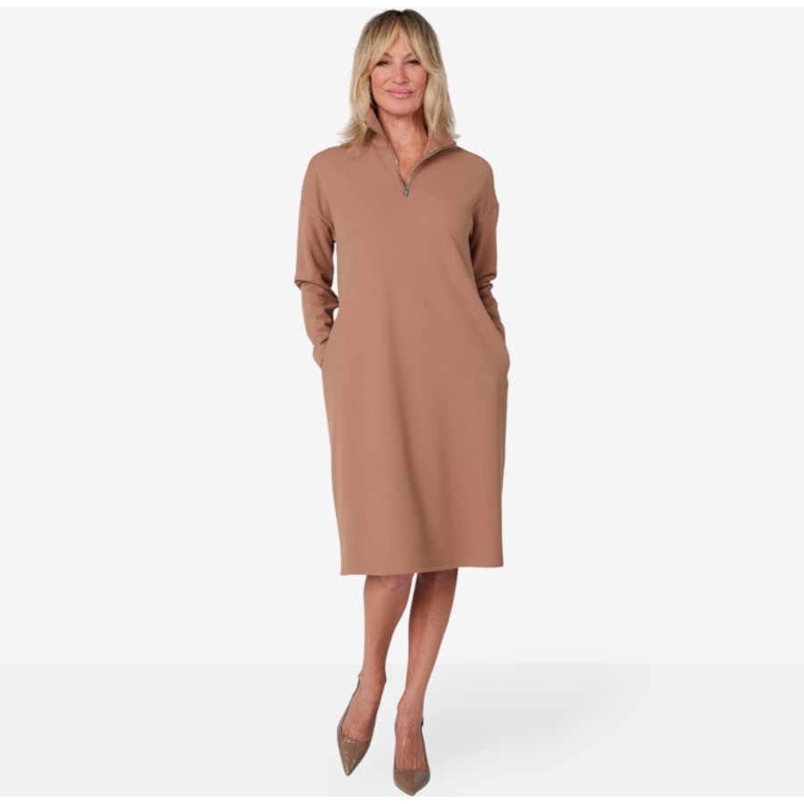 Image 103205_TPE.jpg, Product 103-205 / Price $89.88, Brian Bailey 1/4 Zip Stand Collar Dress from Brian Bailey on TSC.ca's Fashion department